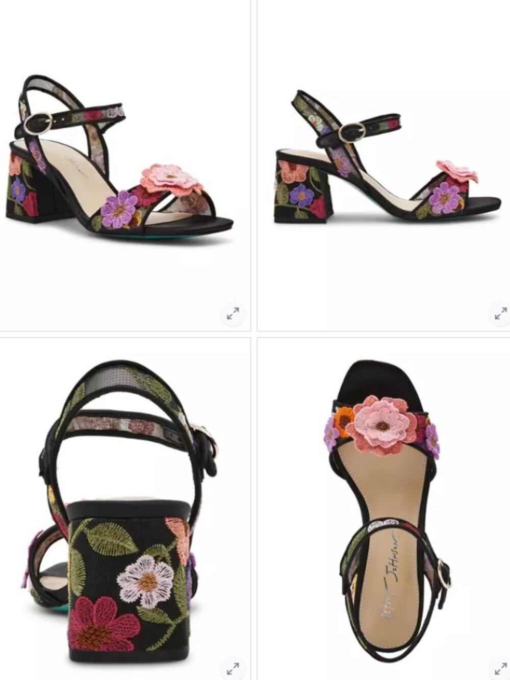 Betsey Johnson Flower heels, like new!